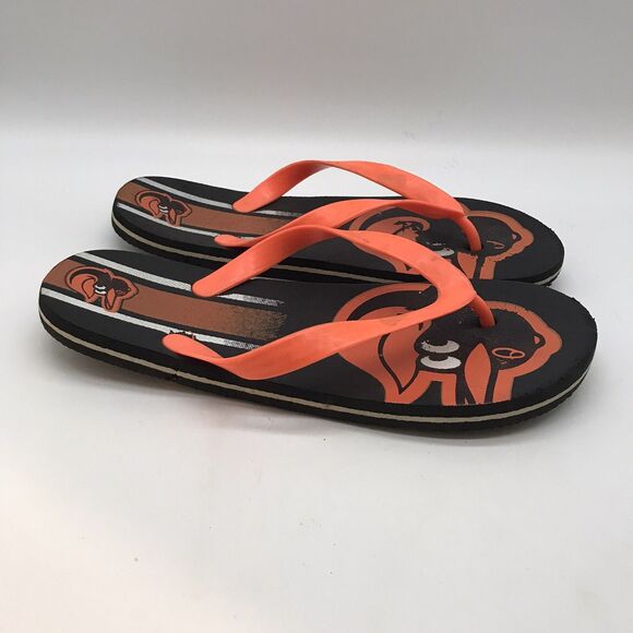 Baltimore Orioles Flip Flop Sandals MLB Team Bean Unisex Thongs Orange & Black - Picture 3 of 10
